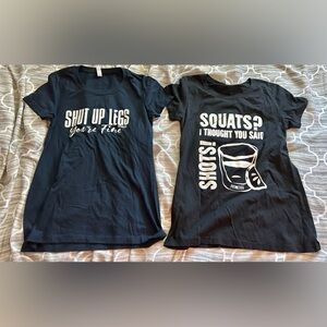 Women’s work out tees Size L